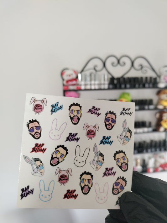 Nail Decals (Bad Bunny)