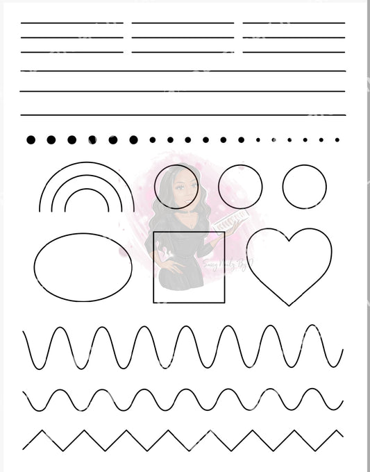Nail practice sheets