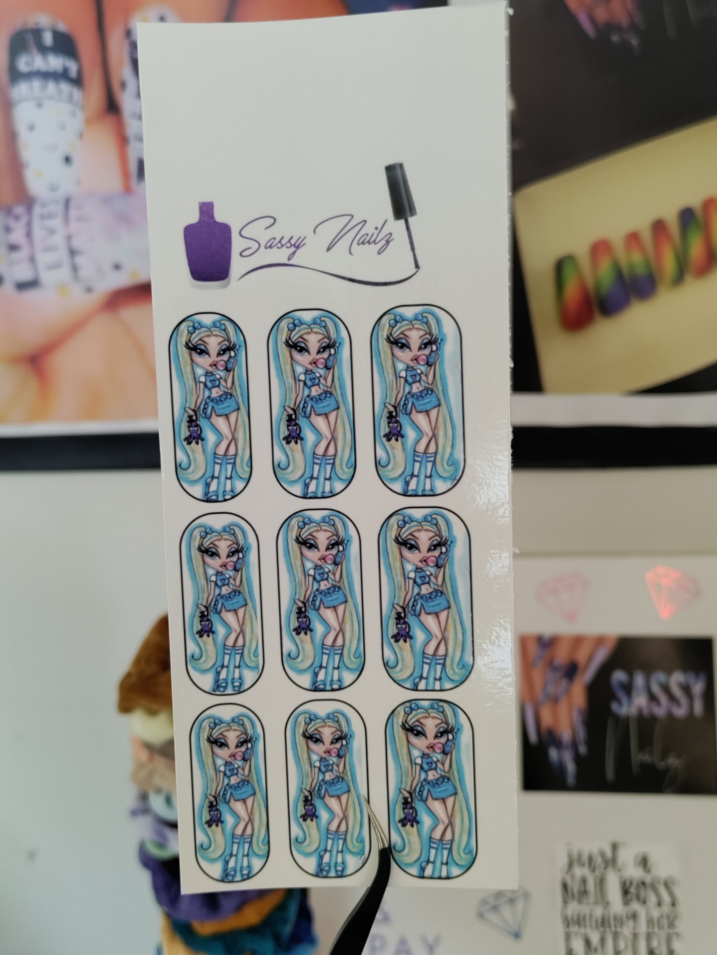 B Dolls inspired nail decals bundle