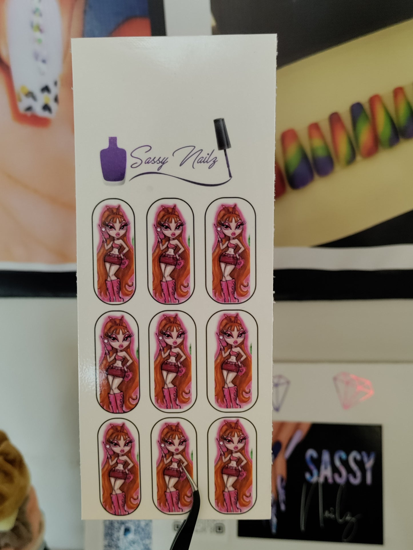 B Dolls inspired nail decals bundle