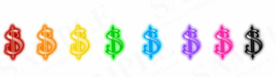 Airbrush Money Sign Decals