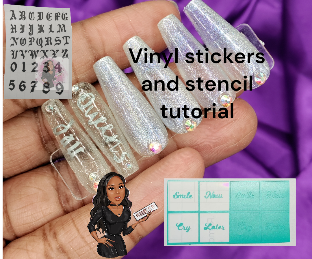 Vinyl Nail Stickers And Stencil Tutorial