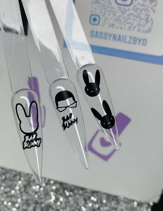 Custom Nail Stickers (Bad Bunny)