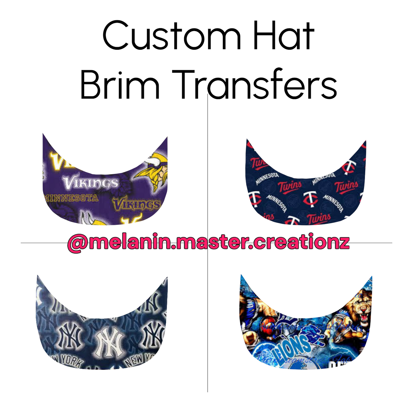 Custom Hat Brim Transfer