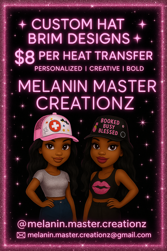 Custom Hat Brim Transfer