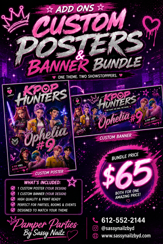 Custom Banner & Poster Bundle Pamper Spa