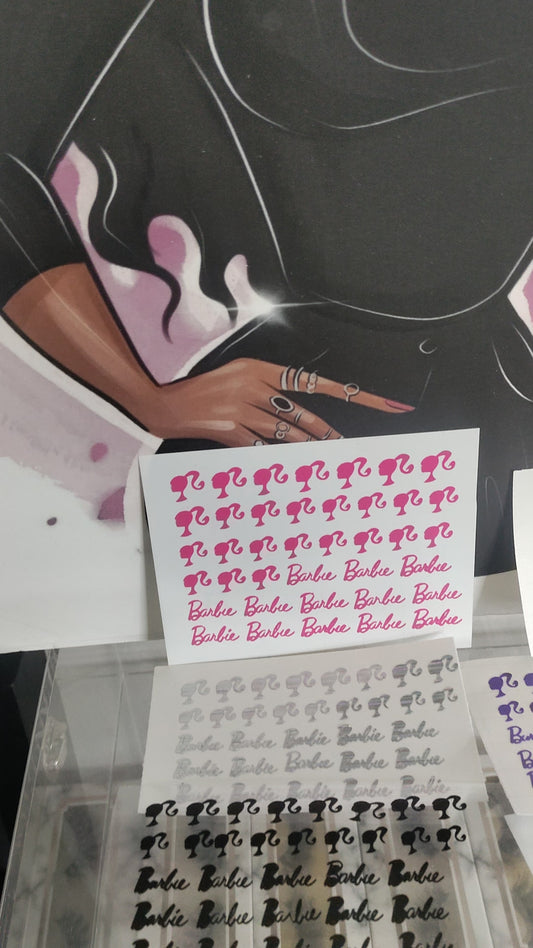 Barbie Custom Adhesive Stickers