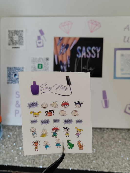 90's nail decals