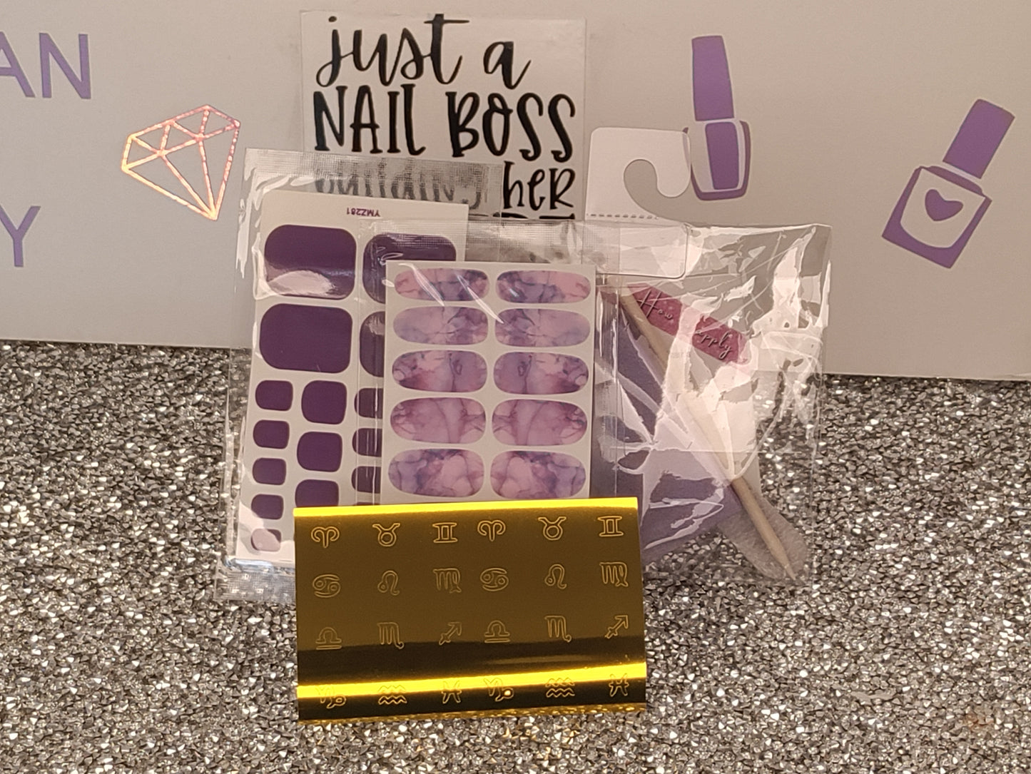 Nail wraps  (glam pack)