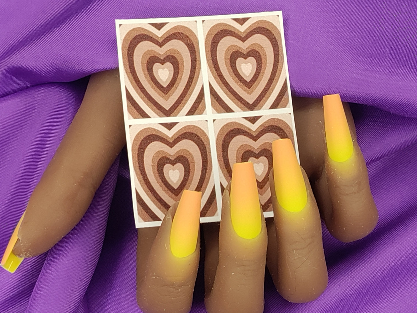 Chocolate Hearts Nail Decals